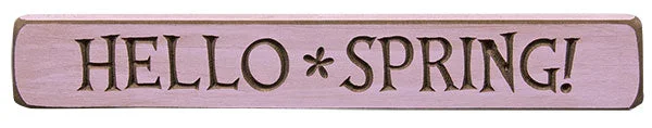 Bed skirts with a child - friendly printHello Spring Engraved Block 12"