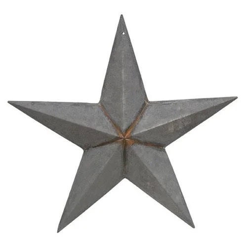 Bed skirts with a geometric print for a modern aestheticRusty Galvanized Barn Star 12"