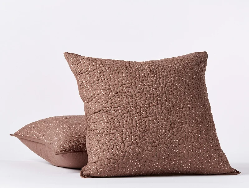 Decorative Pillows for Living Room MakeoverPebbled Handstitched Organic Sham