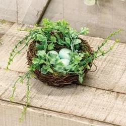 Bed skirts with a nautical themeVine & Greenery Bird Nest w/Blue Eggs
