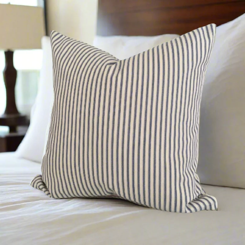 Adjustable Pillows for Customized ComfortNavy Blue Ticking Stripe Throw Pillow Cover 9 Sizes Available Made in USA Adjustable Pillows for Customized ComfortNavy Blue Ticking Stripe Throw Pillow Cover 9 Sizes Available Made in USA