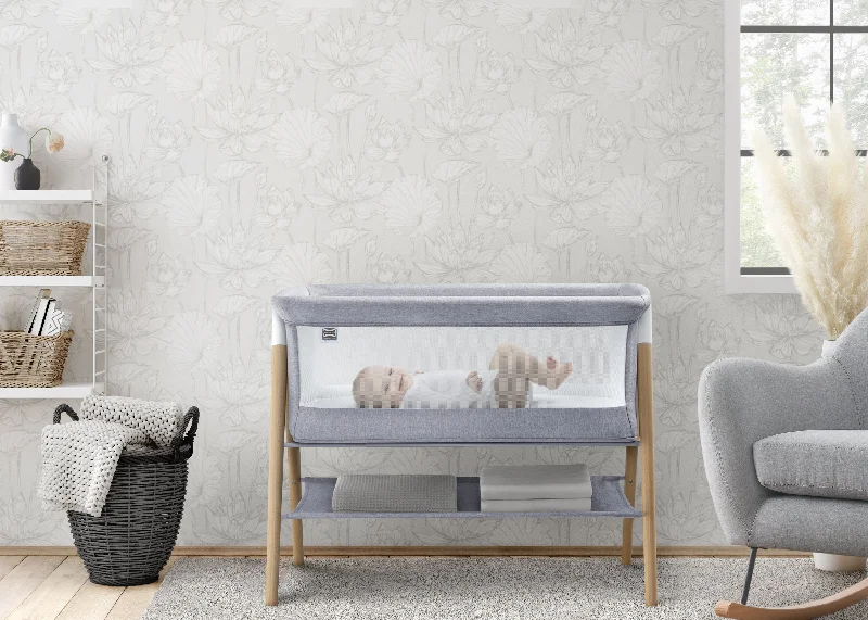 Innerspring mattresses with coil counts for supportKoi by the Bed Bassinet with Natural Beechwood Legs