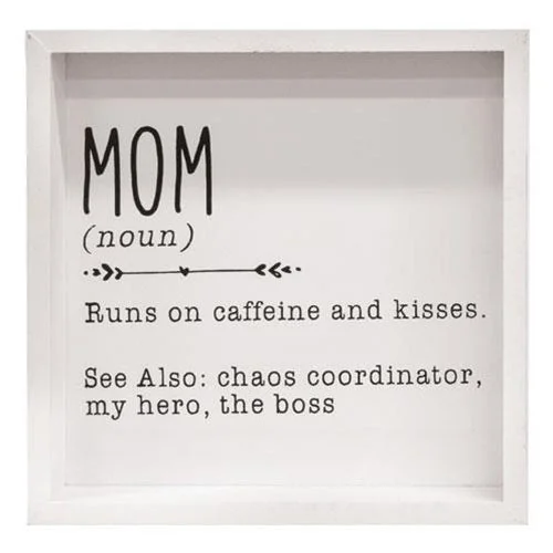 Cotton bed skirts for a soft and breathable lookMom Definition Framed Box Sign