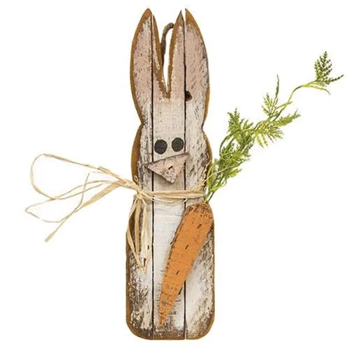 King - size bed skirts in solid colorsSkinny Lath Bunny With Carrot White