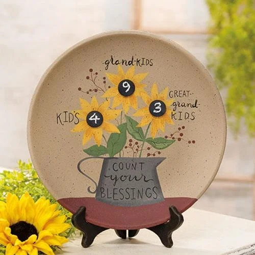 Bed skirts with a soft fleece lining for added comfortCount Your Blessings Sunflower Plate Bed skirts with a soft fleece lining for added comfortCount Your Blessings Sunflower Plate