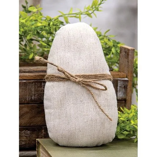 Queen - size bed skirts with ruffled edgesLarge Ivory Egg With Jute Bow