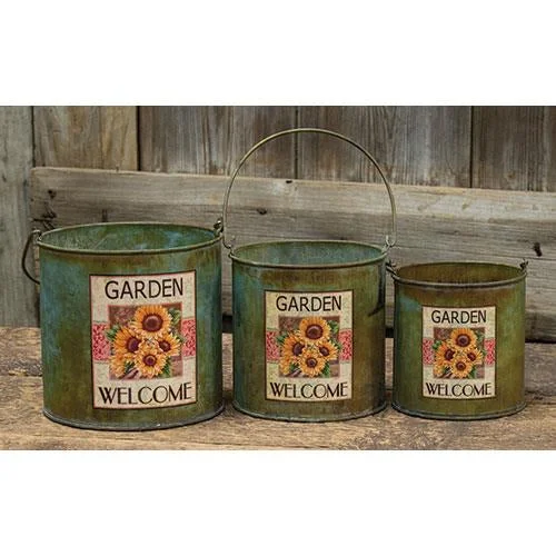 Bed skirts with a retro - style pattern3/Set Sunflower Metal Buckets
