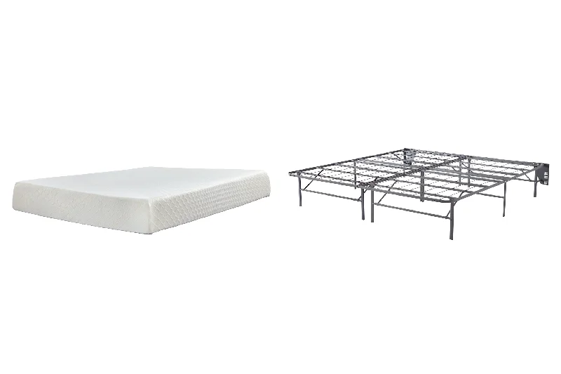 Innerspring mattresses with coil counts for support10 Inch Chime Memory Foam Mattress with Foundation