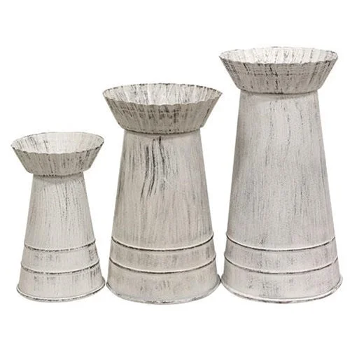 Bed skirts with a plaid pattern for a traditional style3/Set Shabby Chic Fluted Pillar Holders Bed skirts with a plaid pattern for a traditional style3/Set Shabby Chic Fluted Pillar Holders