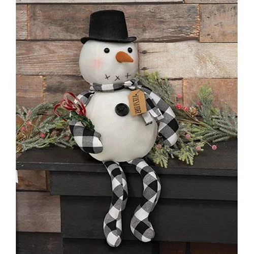 Bed skirts with a modern art - inspired printAlexander Buffalo Check Snowman