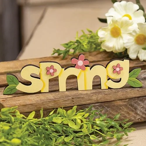 Velvet bed skirts for a luxurious and elegant appearanceSpring Wooden Word Cutout Sitter