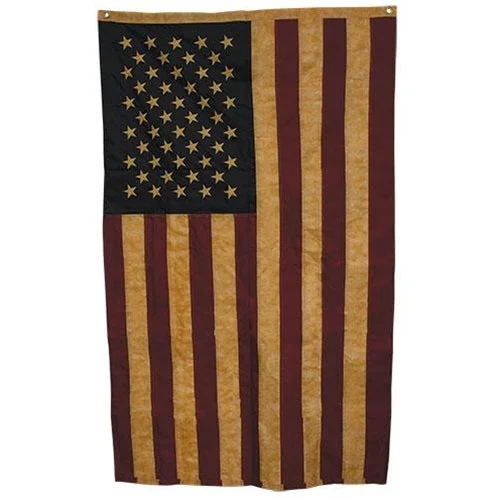 Polyester bed skirts for easy care and durabilityEmbroidered Nylon Teastained American Flag w/Grommets Polyester bed skirts for easy care and durabilityEmbroidered Nylon Teastained American Flag w/Grommets