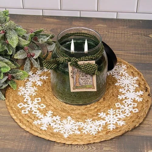 Twin - size bed skirts for a single bedSnowflake Ring Jute Table Mat