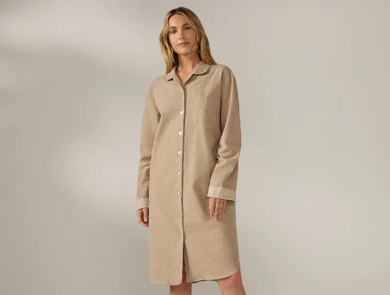 Soft and Fluffy Pillows for Bedroom ComfortWomen's Cloud Brushed Organic Flannel Nightshirt