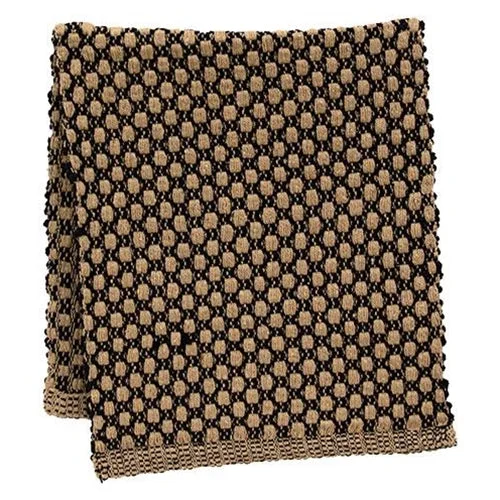 Bed skirts with a metallic thread for a touch of glamourBlack & Tan Cottage Weave Short Runner Bed skirts with a metallic thread for a touch of glamourBlack & Tan Cottage Weave Short Runner