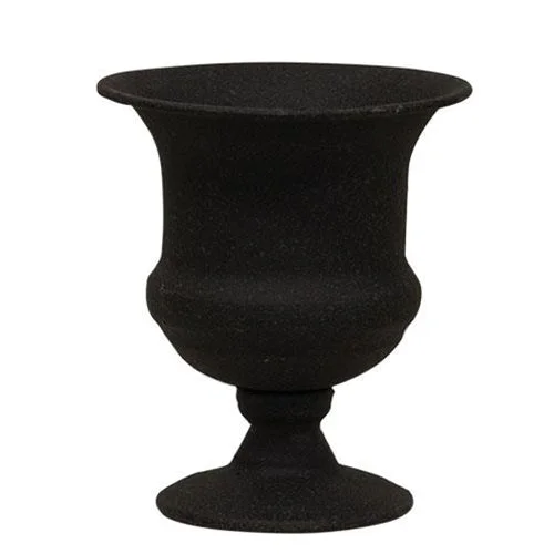 Bed skirts with a scalloped hem for a charming detailBlack Traditional Urn