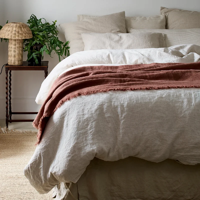 Recycled polyester blankets for an eco - conscious optionBarley Brown Linen Crinkle Throw Recycled polyester blankets for an eco - conscious optionBarley Brown Linen Crinkle Throw