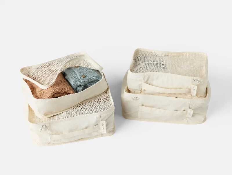 Cotton Pillows for Natural ComfortCoyuchi Conserve Organic Packing Cube Set
