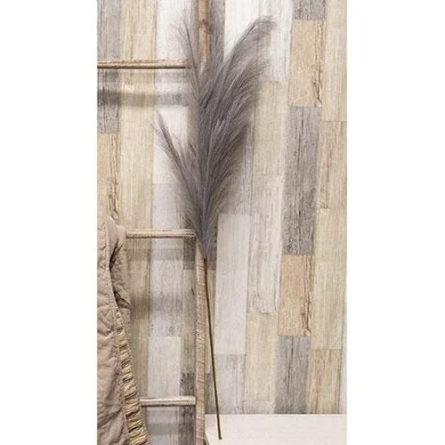 Bed skirts with a vintage - inspired patternWeeping Pampas Grass Branch Gray