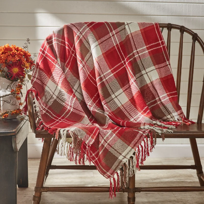 Queen - size blankets for standard - sized bedsFireside Plaid Throw