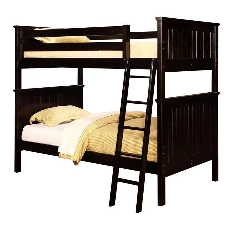 Innerspring mattresses with coil counts for supportLakeshore Full Beadboard Bunk Bed with Ladder (Espresso)