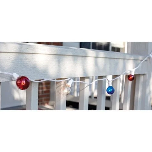 Bed skirts with a shabby - chic stylePatriotic Patio Lights 10ct 9ft