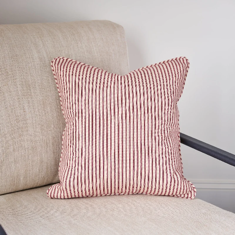 Pregnancy Pillows for Expectant MothersRed Ticking Stripe Throw Pillow Cover 18x18