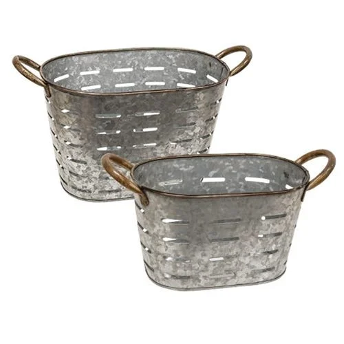 Floral - printed bed skirts for a feminine touch2/set Oval Olive Buckets