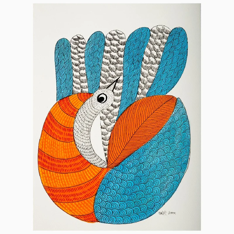 Travel Pillows for Long JourneysOrange And Blue Birdy