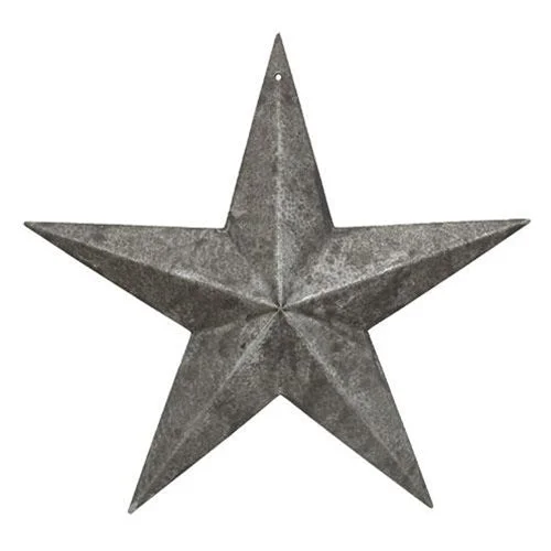 Bed skirts with a retro - style patternGalvanized Metal Barn Star 12"