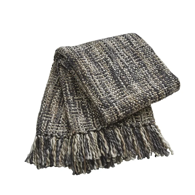 Cotton blankets for breathability and a lightweight feelChunny Throw - Natural/Slate