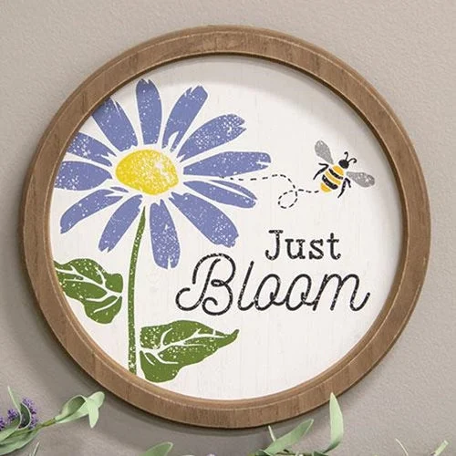 Bed skirts with a flannel material for a cozy winter optionJust Bloom Circle Frame