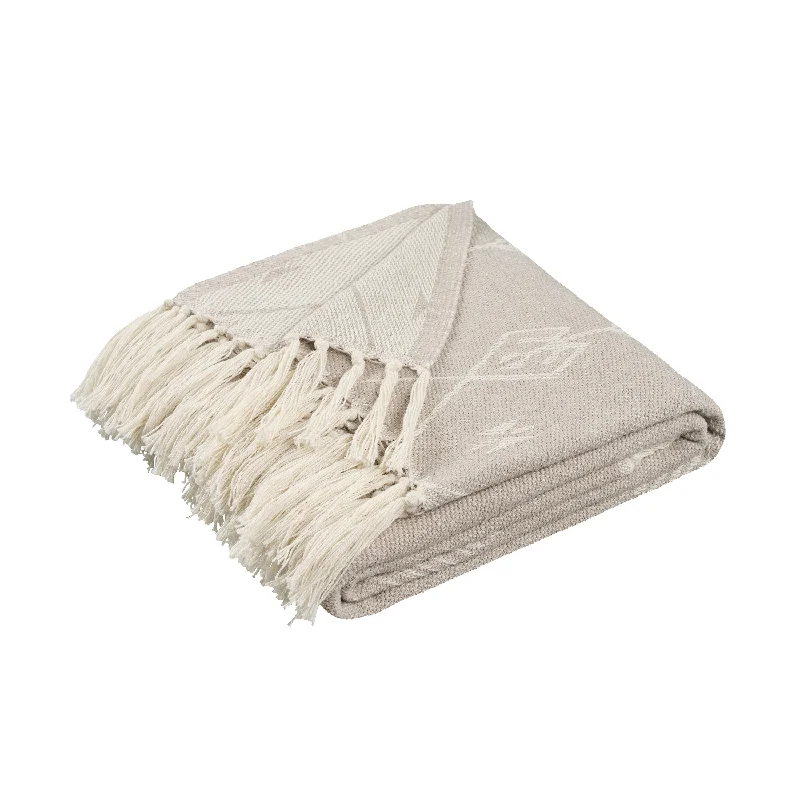 Synthetic fiber blend blankets for a budget - friendly choiceMartex Arcadia Enya All Ivory Throw