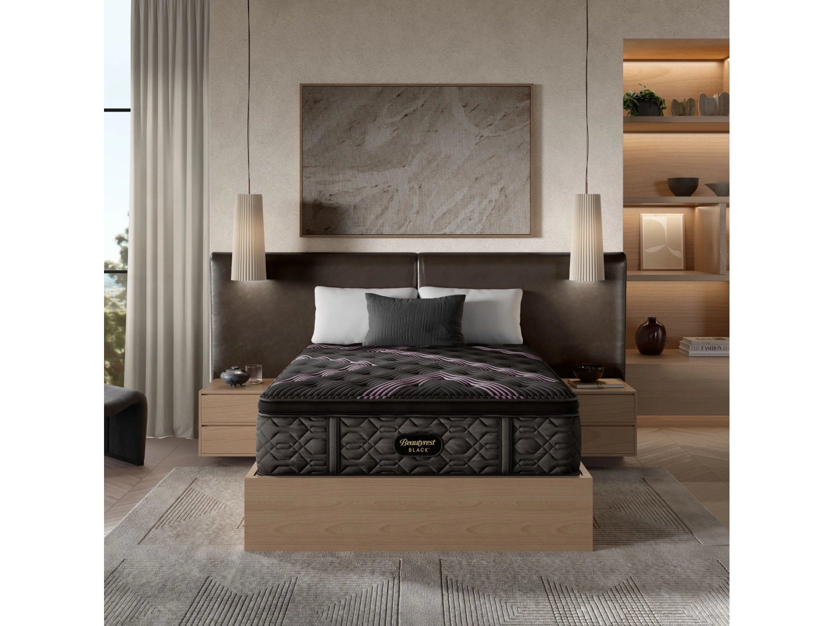 Bamboo - charcoal infused mattresses for odor absorptionBeautyrest Black Series Two Plush Pillow Top California King Mattress
