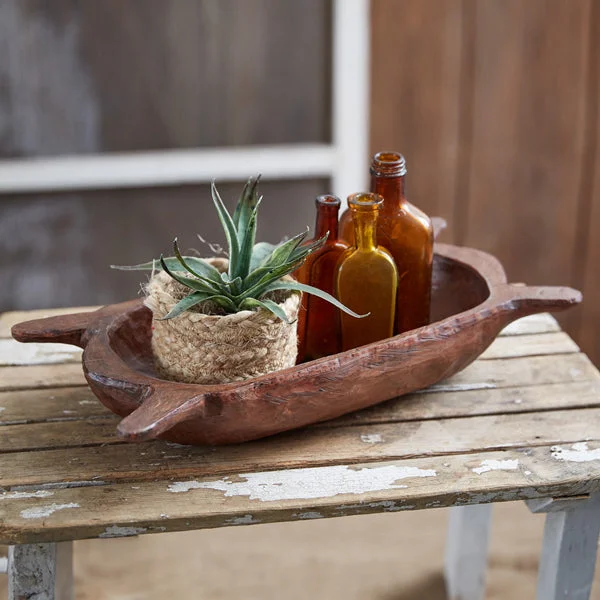 Bed skirts with a bohemian - inspired patternPrimitive Trencher Bowl with Handles
