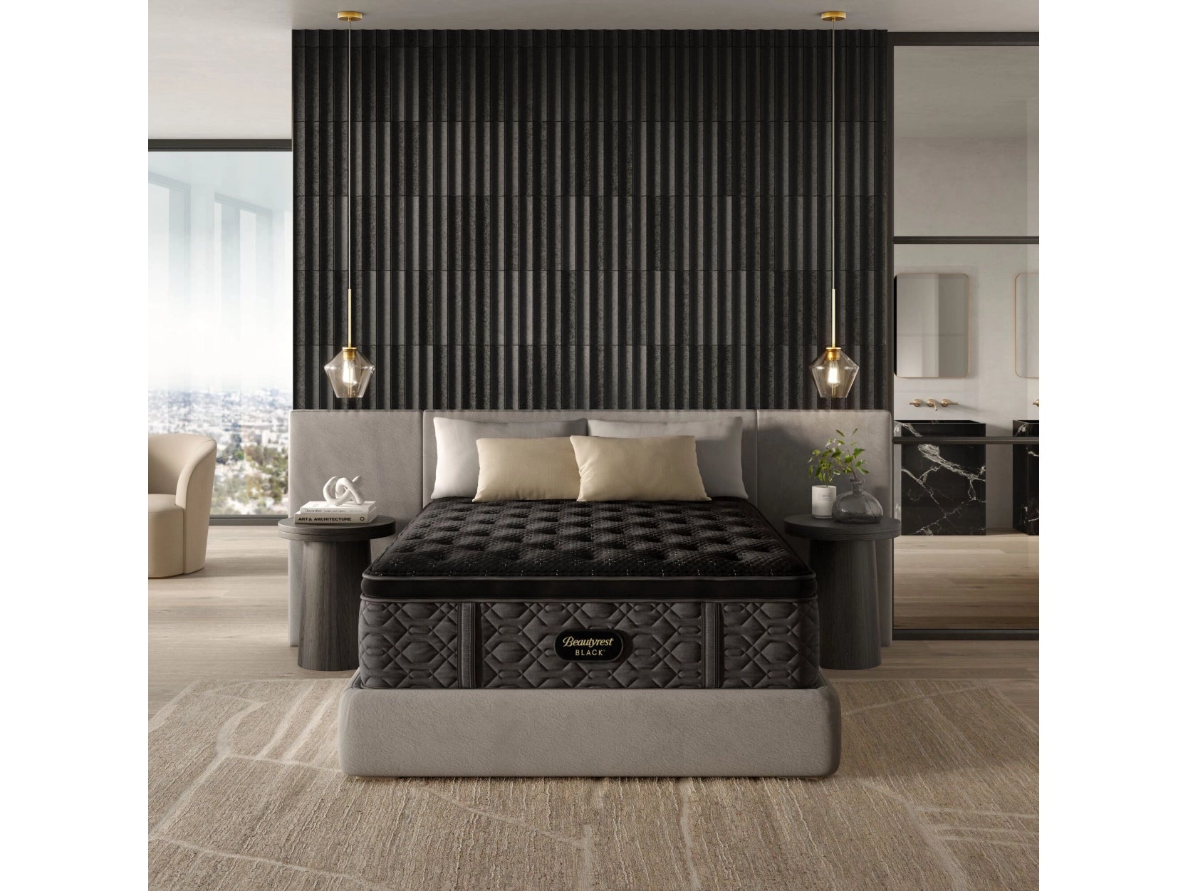 Queen - size mattresses for couples and standard bedroomsBeautyrest Black Series Three Medium Pillow Top King Mattress