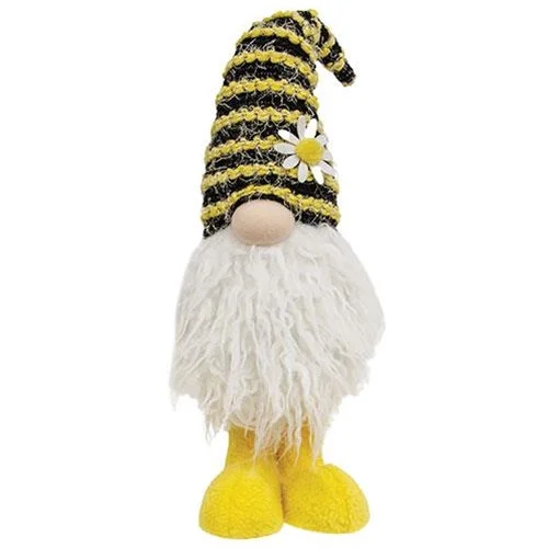 Linen bed skirts for a natural and rustic feelFuzzy Bee Striped Standing Gnome