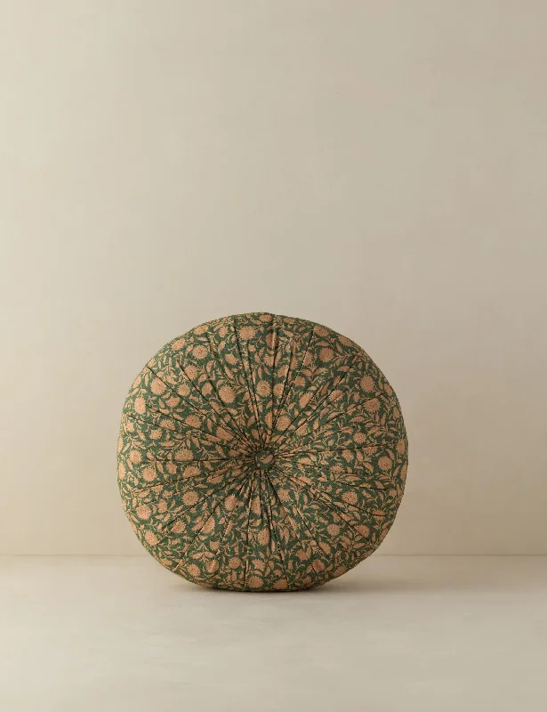 Firm Pillows for Side SleepersFransen Linen Cotton Tufted Round Pillow