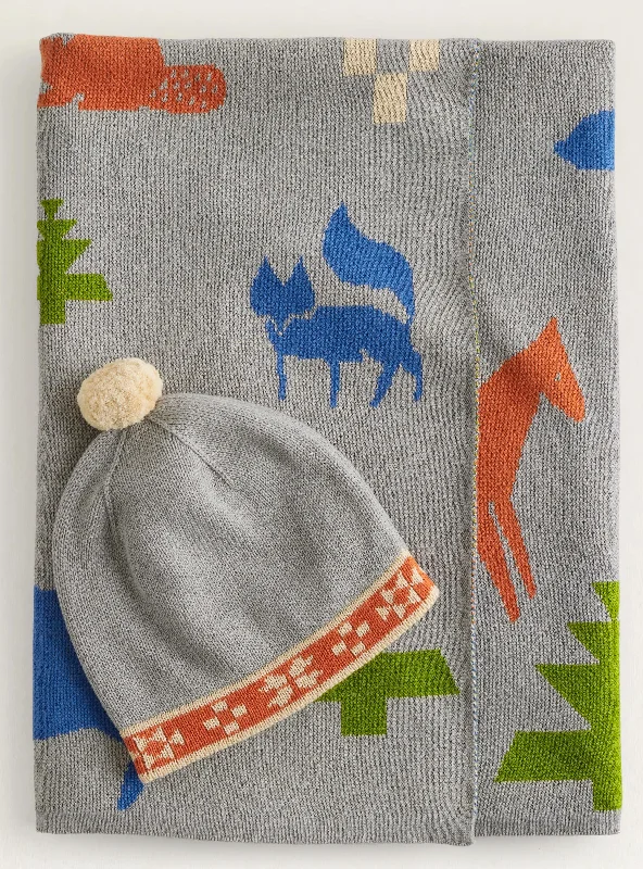 Linen blankets with a rustic and textured lookShared Path Baby Blanket & Beanie