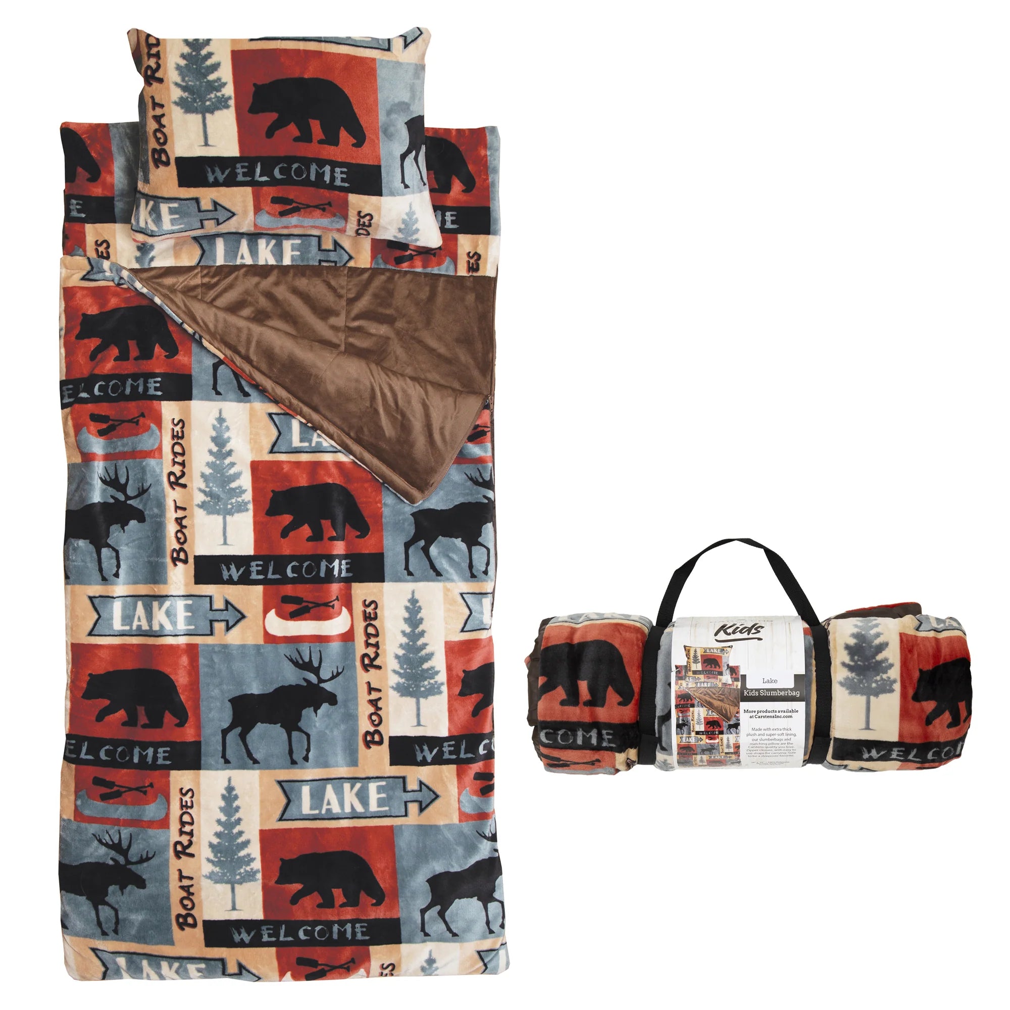 Fleece blankets for a cozy and plush textureKids Lodge Sleeping Bag & Pillow