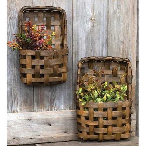 Bed skirts with a modern art - inspired print2/Set Brown Tobacco Wall Pocket Baskets Bed skirts with a modern art - inspired print2/Set Brown Tobacco Wall Pocket Baskets