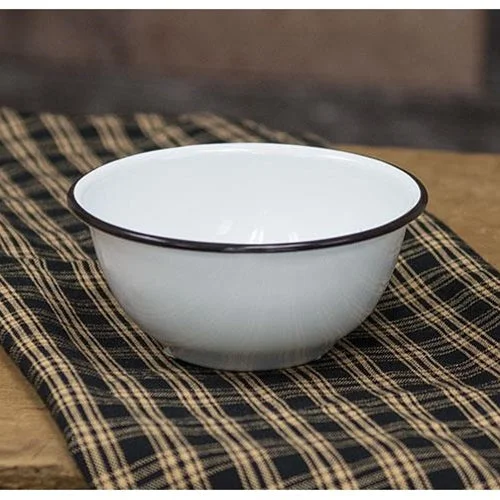 Bed skirts with a country - style patternBlack Rim Enamel Cereal Bowl