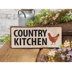 Bed skirts with a country - style patternCountry Kitchen Metal Sign
