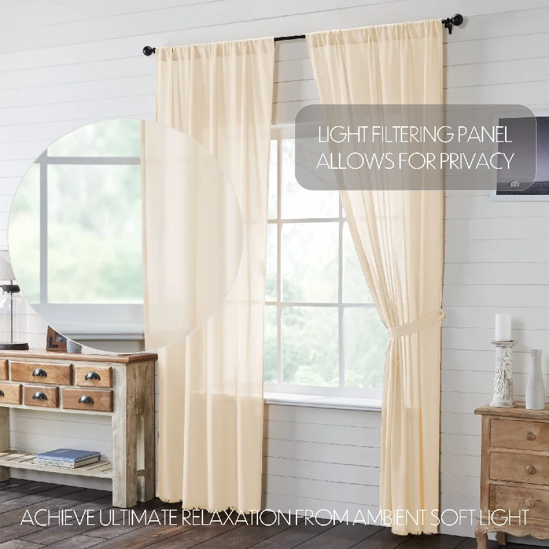 Bed skirts with a eco - friendly materialTobacco Cloth Natural Panel Set of 2 96x40