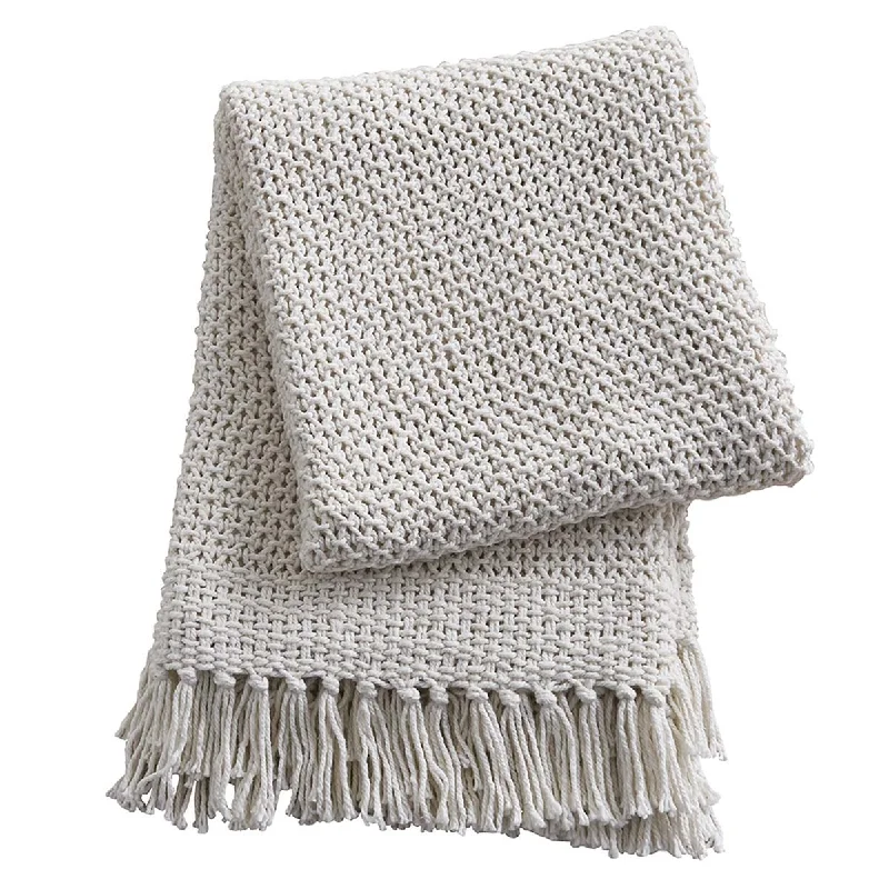Fleece blankets for a cozy and plush textureOpen Knit Throw - Natural