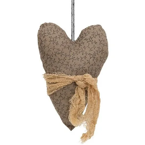 Bed skirts with a bohemian - inspired patternPrimitive Stuffed Floral Heart Ornament