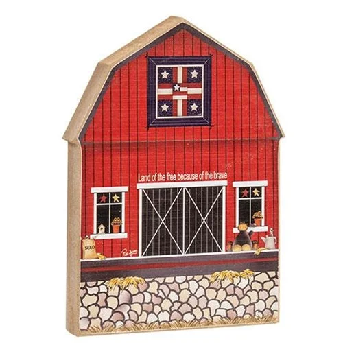 Bed skirts with a modern art - inspired printLand of the Free Chunky Barn Sitter
