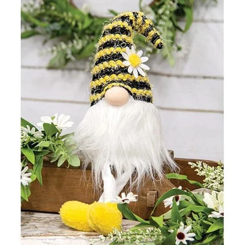 Checkered bed skirts for a classic patternFuzzy Bee Striped Dangle Leg Gnome
