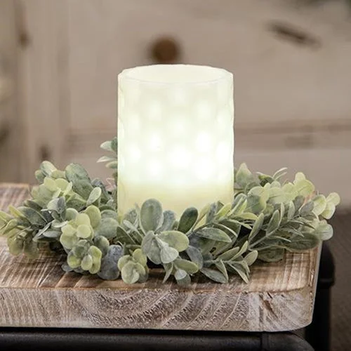 Full - size bed skirts with a gathered fabricOmbre Boxwood Candle Ring 3.5"
