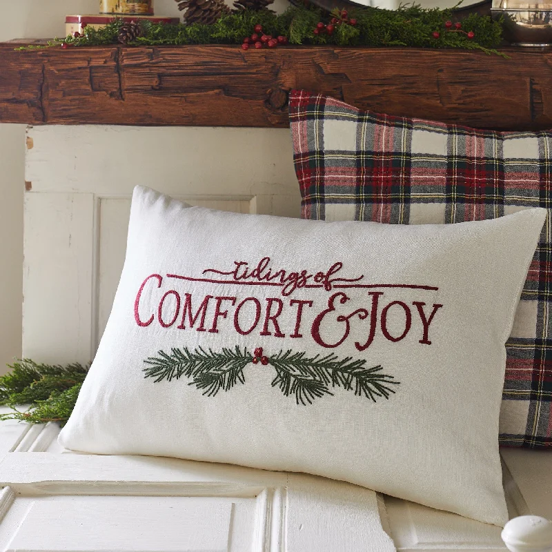 Memory Foam Pillows for Neck SupportComfort and Joy Embroidered Linen Pillow